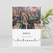 Leuk verbindend hart Bruidsmeisje voorstel kaart (Staand voorkant)