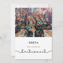 Leuk verbindend hart Bruidsmeisje voorstel kaart