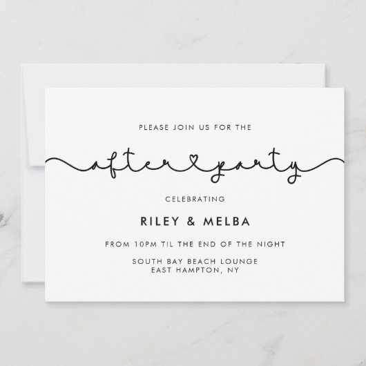 Leuk verbindend hart doopvont bruiloft na partij kaart (Voorkant)