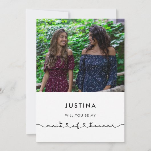 Leuk verbindend hart Maid of Honor UK voorstel Kaart (Voorkant)