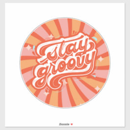 Leuk verblijf Groovy Sticker