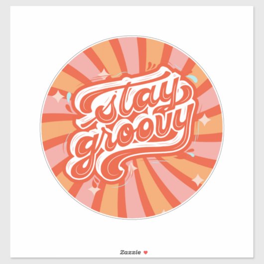 Leuk verblijf Groovy Sticker (Vel)