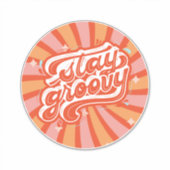 Leuk verblijf Groovy Sticker (Voorkant)