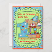 Leuk Verjaardag Beer Leeftijd 1 Kaart (Voorkant)