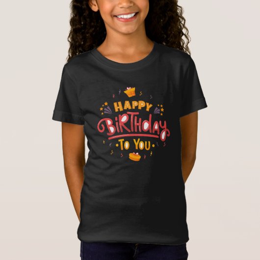 Leuk verjaardags T-shirt voor kinderen – Vier het  (Voorkant)