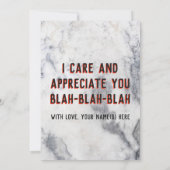 leuk verjaardagsfeest grappige marmer kaart (Achterkant)