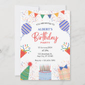 Leuk Verjaardagsfeest kleurrijke ballonnen Kaart (Voorkant)