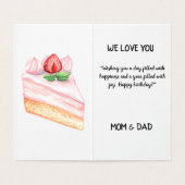 Leuk Verjaardagsfeest Wenskaart ontwerp Kaart (Binnenkant ongevouwen)