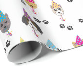 Leuk verjaardagsfeestje Honden patroon Cadeaupapier (Rol Hoek)