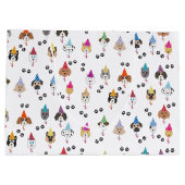 Leuk verjaardagsfeestje Honden patroon Groot Cadeauzakje (Achterkant)