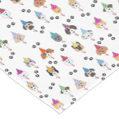 Leuk verjaardagsfeestje Honden patroon Korte Tafelloper (Hoek)