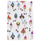 Leuk verjaardagsfeestje Honden patroon Medium Cadeauzakje (Voorkant)