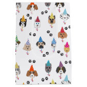 Leuk verjaardagsfeestje Honden patroon Medium Cadeauzakje (Achterkant)
