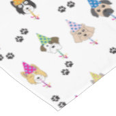 Leuk verjaardagsfeestje Honden patroon Tafelkleed (Gekanteld)