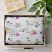 Leuk verjaardagsfeestje Honden patroon Tissuepapier (Geschenk)