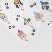 Leuk verjaardagsfeestje Honden patroon Tissuepapier (Detail)