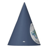 Leuk Verjaardagsfeestje Pet Blauw Nautisch Custom Feesthoedjes (Links)