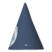 Leuk Verjaardagsfeestje Pet Blauw Nautisch Custom Feesthoedjes (Rechts)