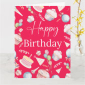 Leuk verjaardagsgevouwen Wenskaart Kaart (Gele Bloem)