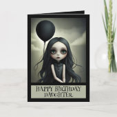 Leuk verjaardagsmeisje met aanpasbare ballon kaart (Voorkant)