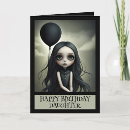 Leuk verjaardagsmeisje met aanpasbare ballon kaart