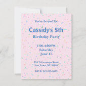 Leuk Verjaardagsmeisje Roze Baby Triceratops Dino Kaart (Achterkant)