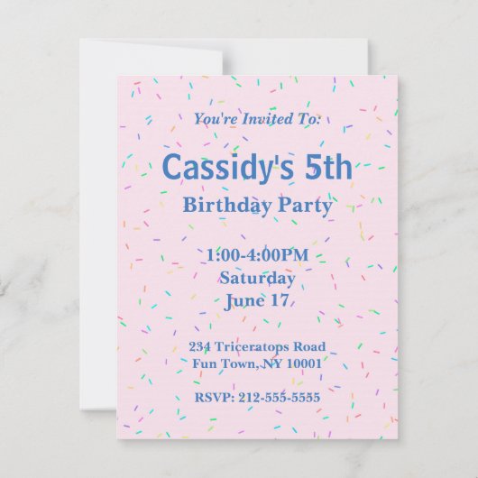 Leuk Verjaardagsmeisje Roze Baby Triceratops Dino Kaart (Achterkant)