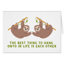 Leuk Verloving Gefeliciteerd Kaart Sloths
