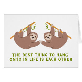 Leuk Verloving Gefeliciteerd Kaart Sloths