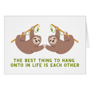 Leuk Verloving Gefeliciteerd Kaart Sloths