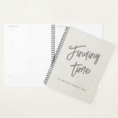 Leuk Vet Grijs Script Typografie Wit Gepersonalise Planner (Display)