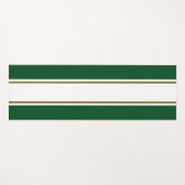 Leuk Vet Groen Wit Gouden Olijf Racing Stripes Yogamat (Voorkant (horizontaal))