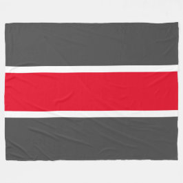 Leuk Vet Helder Rood Donkergrijs Wit Sportieve Str Fleece Deken