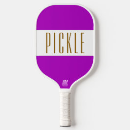 Leuk Vet Magenta Roze Wit PICKLE Stripes Tekst Pickleball Paddle