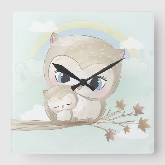 leuk vierkante klok (Voorkant)