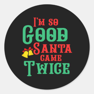 Leuk Vies Stout Ongepast Kerstmis Volwassene Y  Ronde Sticker
