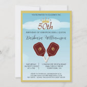 Leuk Vijftig Pickleball Lady 50ste Verjaardagsfees Kaart (Voorkant)