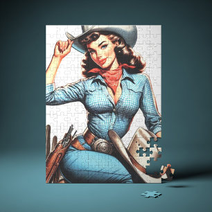 Leuk Vintage Country Meisje Legpuzzel