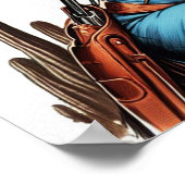 Leuk Vintage Country Meisje Poster (Hoek)