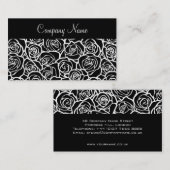 Leuk Vintage zwart-wit rozenVisitekaartje Visitekaartje (Voorkant / Achterkant)