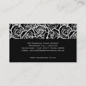 Leuk Vintage zwart-wit rozenVisitekaartje Visitekaartje (Achterkant)