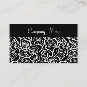 Leuk Vintage zwart-wit rozenVisitekaartje Visitekaartje