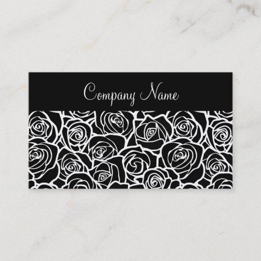 Leuk Vintage zwart-wit rozenVisitekaartje Visitekaartje (Voorkant)
