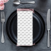 Leuk Vinyl Record Monogram Elegant Zwart & Wit Menu