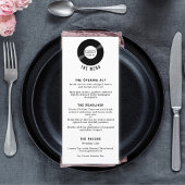 Leuk Vinyl Record Monogram Elegant Zwart & Wit Menu