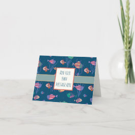 Leuk Vis Patroon Leuk Blauw Inspirivity Notecard Kaart