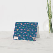 Leuk Vis Patroon Leuk Blauw Inspirivity Notecard Kaart (Achterkant)