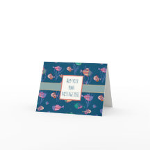 Leuk Vis Patroon Leuk Blauw Inspirivity Notecard
