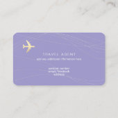 Leuk Visitekaartje voor een reisagent bleek-paarse (Achterkant)