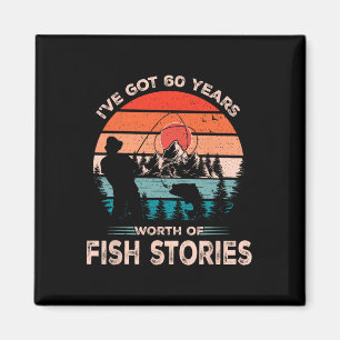 Leuk visontwerp 60 jaar oud 60ste verjaardag Gif Magneet